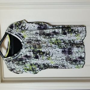 Unique tee with braid details, 2X